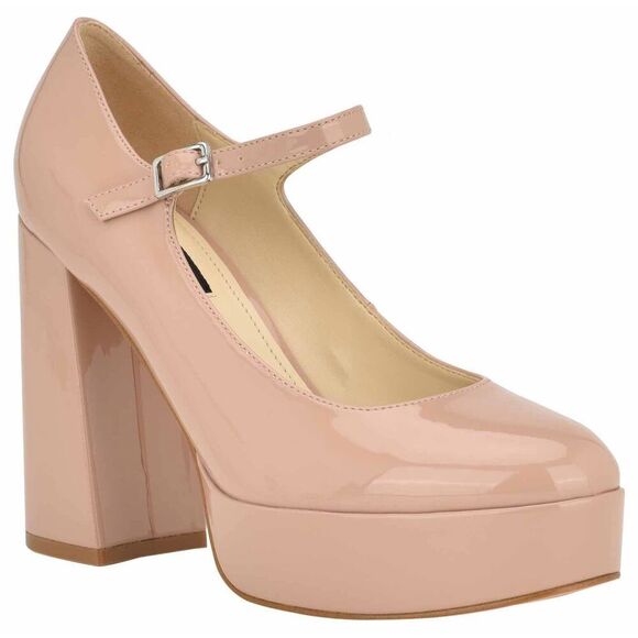 Nine West Women's Pretz Pump 10 Barely Nude 110 - Picture 1 of 7